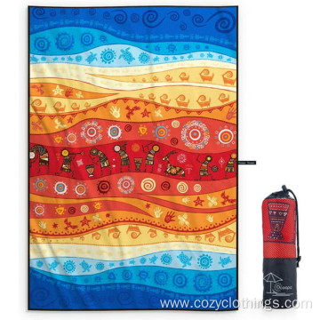 Cheap sublimation customized microfiber beach towel